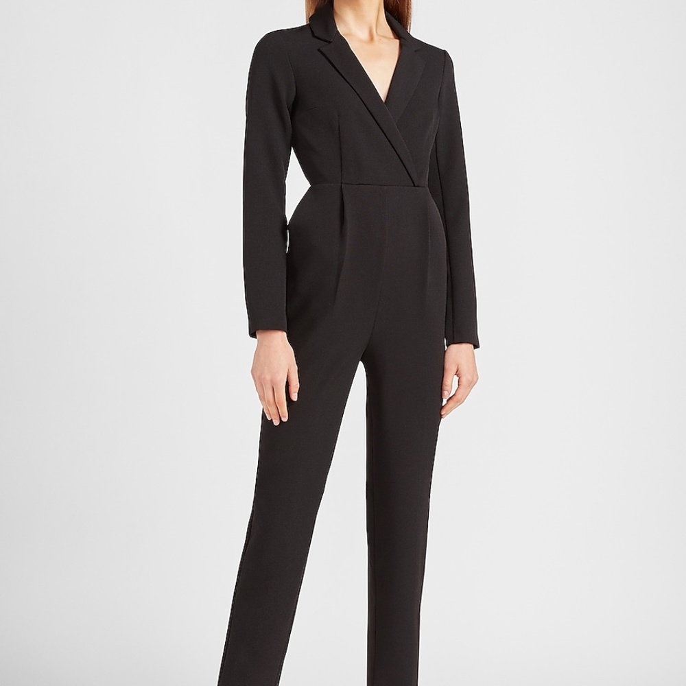 Express Long Sleeve Blazer Jumpsuit
